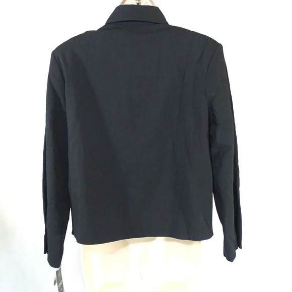 Nygard Blazer Jacket Women Size 6P Black Rayon Wool Long Sleeve Career NEW Vtg - Picture 2 of 8